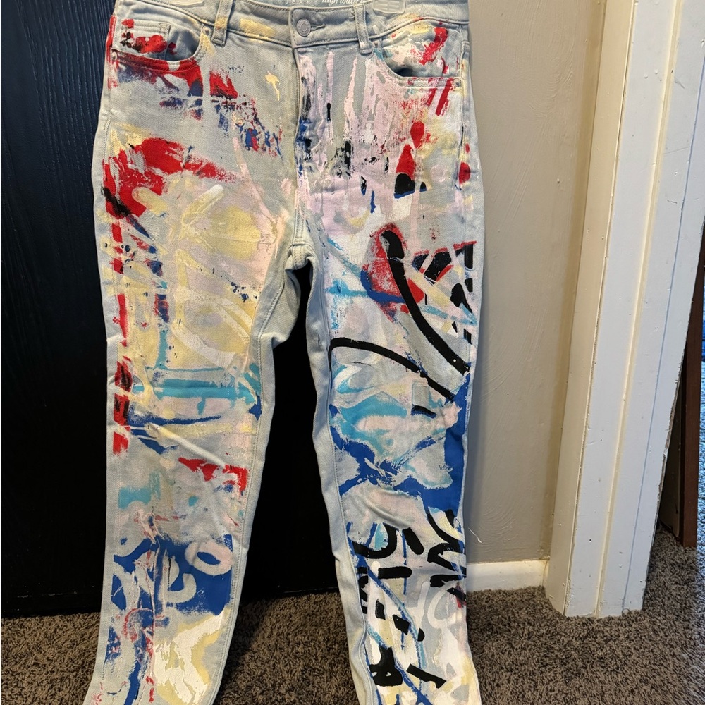 Fun multi color jeans